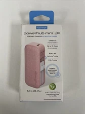 myCharge PowerHub Mini 3000mAh/12W Output Power Bank -Pink T35-27