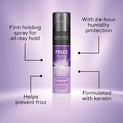 John Frieda Frizz-Ease Moisture Barrier Intense Hold Hairspray 75ml -2x75ml PACK - Picture 5 of 8