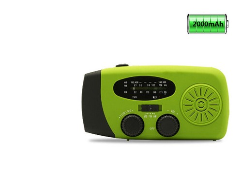 Hand Crank Dynamo Wind Up Solar AM FM Radio USB Charger Camping Light Torch Gift - Picture 16 of 17
