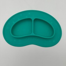Nuby Silicone Suction Sectioned Plate for Kid Toddler Baby Teal Green Unisex