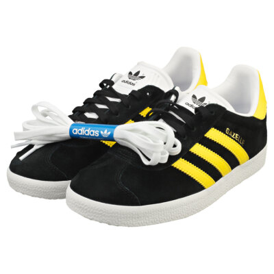 ★adidas★ Gazelle Black Yellow adidas Gazelle Herren Black Yellow Sneaker Beilaufig - 37 1
