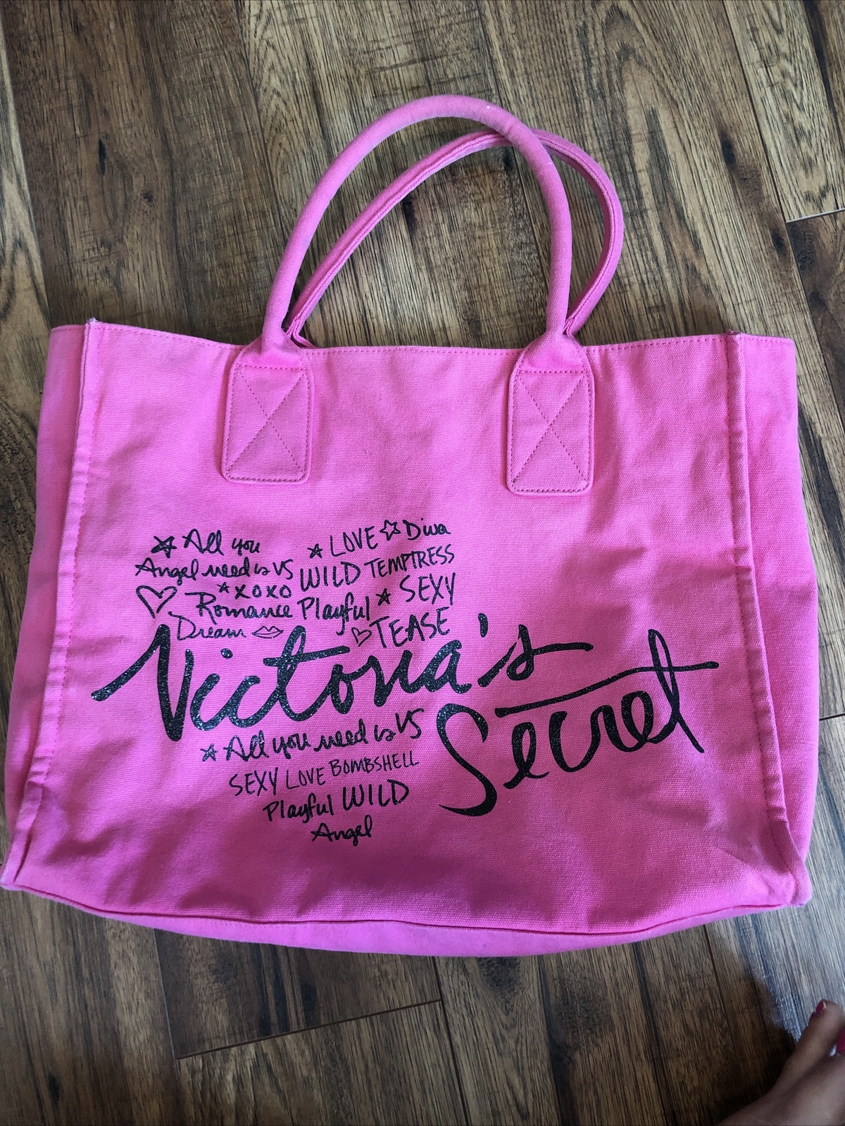 Pink Victorias Secret Gym Beach Tote Shoulder Travel … Gem