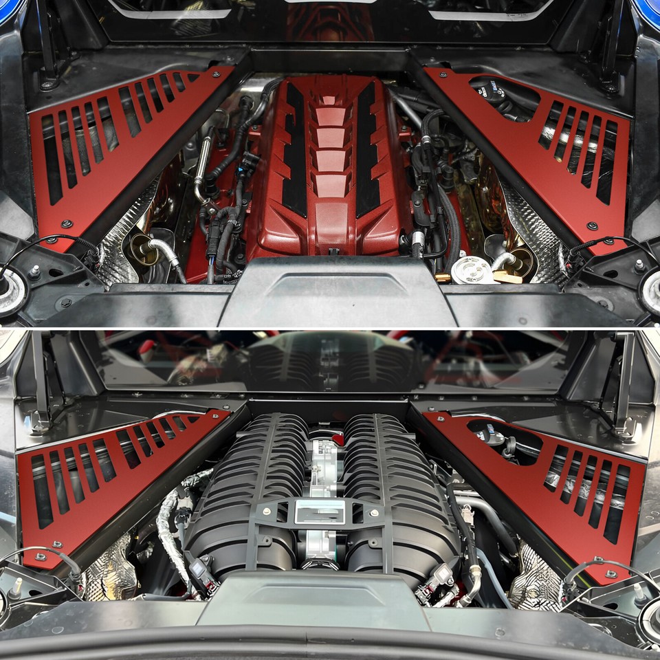 Engine Bay Cover Panel Appearance Protector For Chevy Corvette C8 2020 ...