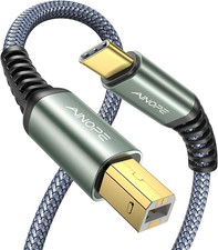 AINOPE USB B to USB C Cable  High Speed  USB C to USB B Printer Cable for Macbook