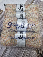 LOT OF 4 ICE Yarn Sale SELF-STRIPING GREY/GOLD new #72447