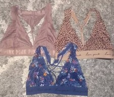VS pink logo Floral lace bralettes Never Worn Small UB
