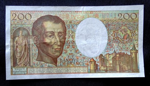 (USA), French Banknote, ( very good) , 200 francs, Montesquieu, Year : 1990 . - Picture 3 of 3