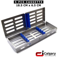 5-Piece Set in Stainless Steel Mesh Tray Dental Instruments Sterilization Box