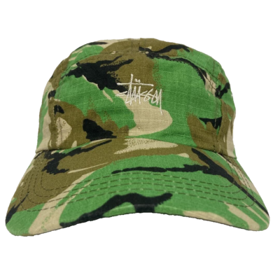 帽子 90s- stussy night camouflage hat Vintage Stussy Camo Hat 90's Snapback Adjustable Back Stussy