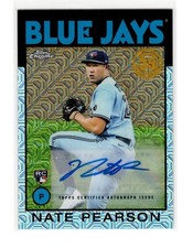 Nate Pearson RC 2021 Topps Silver Pack 1st RC Auto Mojo Refractor #/99 Blue Jays