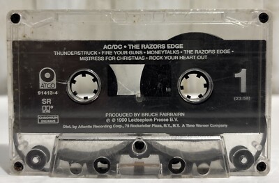 AC/DC The Razors Edge 91413-4 Cassette Tape ONLY 1990 ATCO