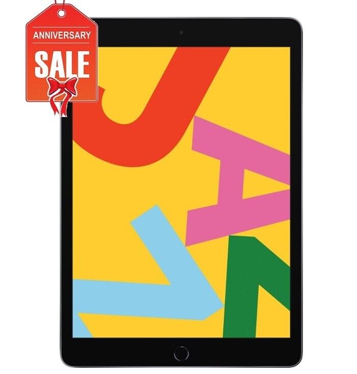 Apple iPad 7th gen, 32GB WiFi + Cellular Unlocked - GOLD GRAY Apple iPad 7th gen, 32GB WiFi + Cellular Unlocked - GOLD GRAY