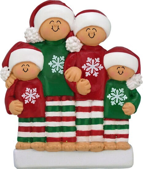 Pajamas Ornament (4 family,friends,grandkids,cousins,etc) * PERSONALIZED FREE **-image