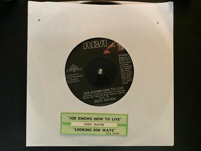Eddy Raven - JOE KNOWS HOW TO LIVE / LOOKING FOR 45 VG+/VG+