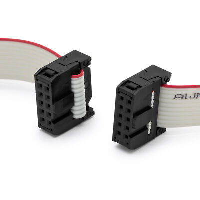 Regenbogen Flachbandkabel 10-polig 5m - Mit IDC Steckern