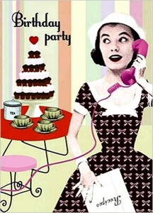 Carte De Voeux Style Vintage Birthday Party Fete Anniversaire 12 Cm X 17 Cm Ebay