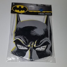 NEW 1 Package Batman 8 Paper Masks Birthday Party Favors DesignWare DC Comics