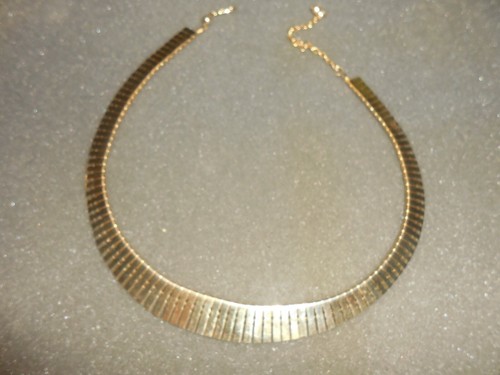 GOLDTONE CHAIN NECKLACE LOT OF 2 - ONE MONET & WIDEST IS UNSIGNED - Picture 2 of 6