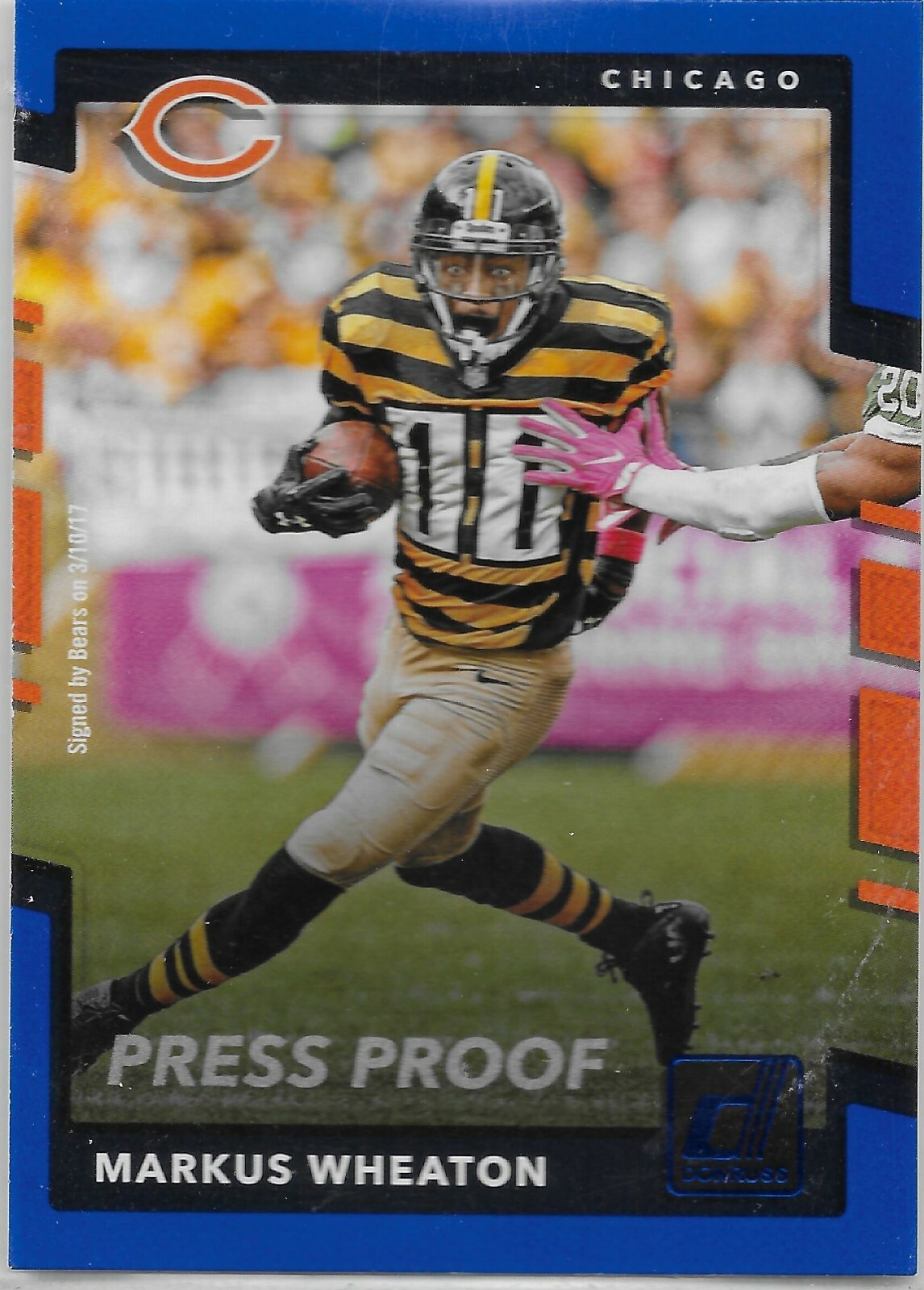 2017 Donruss Blue Press Proof #127 Markus Wheaton Chicago Bears