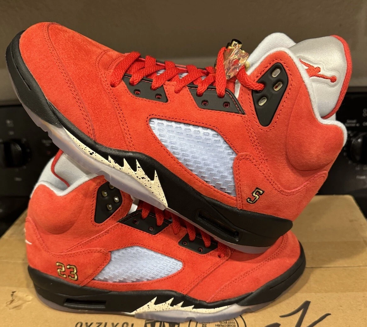 Jordan 5 Retro SP F&F x Trophy Room Mid Black Red for Sale