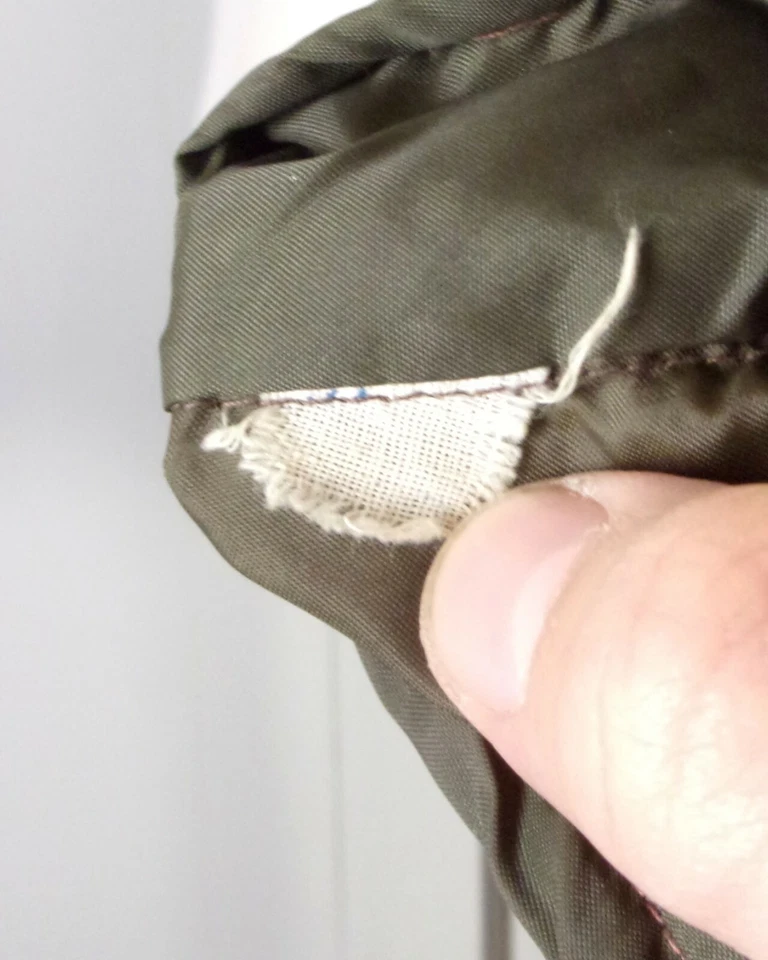 Chaqueta cortavientos Rockabilly delgada de nailon marrón liso de colección años 50 60 talla S Foto 4 de 4