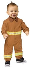 Fire Man Safety Fighter Jumpsuit Baby Halloween Costume Infant 12-24 Months