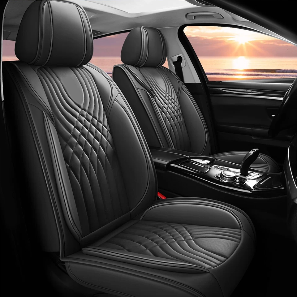 Protector de cubierta de asiento de auto de cuero delantero + trasero para Toyota Tacoma 2007-2023 doble cabina Foto 2 de 4