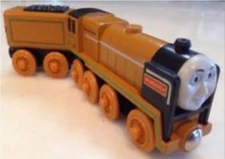 THOMAS THE TANK & FRIENDS - WOODEN MURDOCH W/TENDER 2003 LEARNING CURVE**NEW**