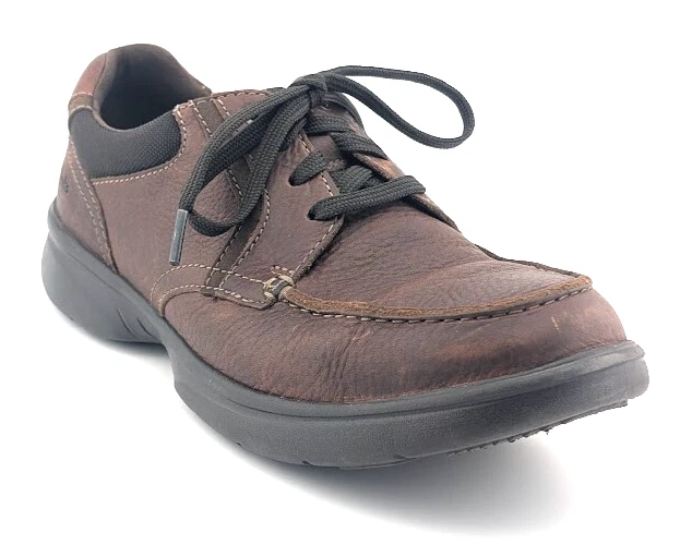 Scarpe stringate Oxford Clarks Cotrell Edge da uomo taglia 9W Ortholite in pelle ammortizzata