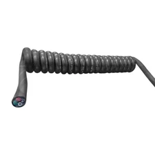 2ft Retracted, 10ft Extended 18/4 SOOW Retractable Coil Cord Black UL/CSA