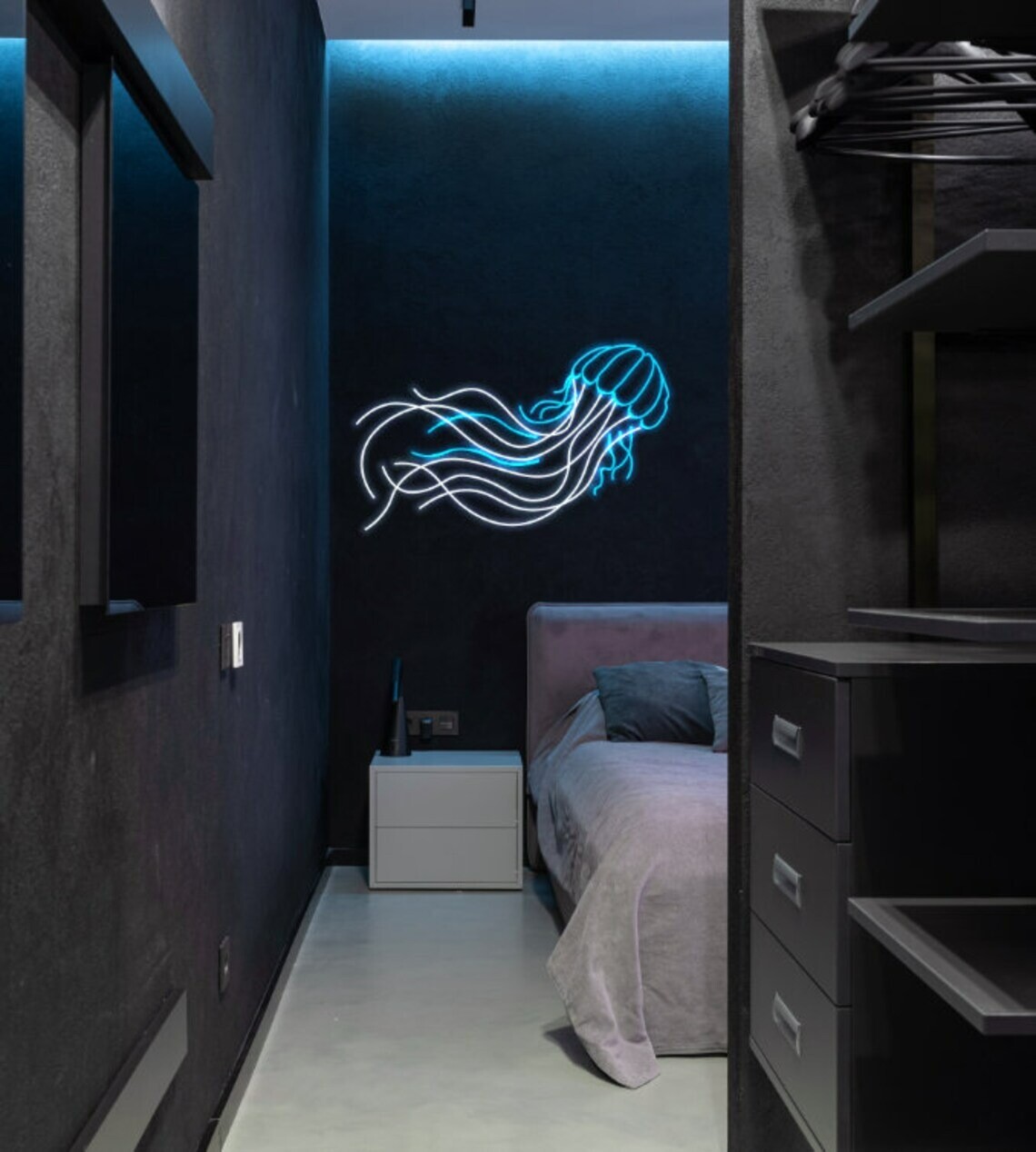 Jellyfish Neon Sign, Jellyfish Led Neon Sign, Jellyfish Wall Art,Bedroom Decor