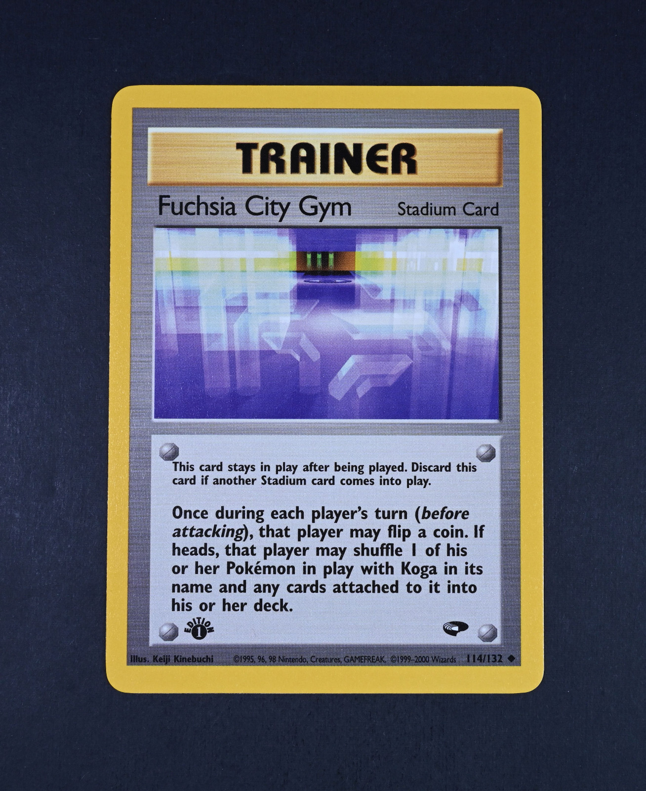NM- Fuchsia City Gym Trainer 1st Edition 114/132 Gym Challenge G2 Pokemon Card