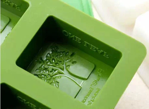 4-cavity Rectangle Tree Soap Mold Cake Mold Silicone Resin Mould Chocolate Mold - Image 3 of 4