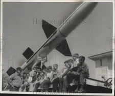 1961 Press Photo R.T. Wessling, Coast Guard, Gives Talk About Talos Missile
