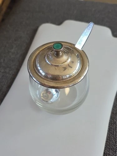 Sterling Silver TOWLE Jelly/ Jam Jar With Towle Sterling Silver Spoon.