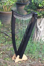 Handmade 26 String Black Lever Harp Beech Wood Celtic Harp Musical Instruments