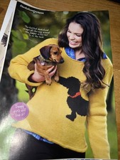 Knitting Pattern Sausage Dog Ladies sweater DK Dachshund Jumper
