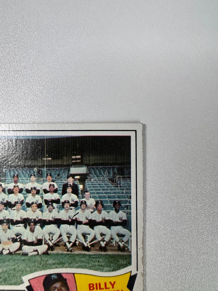 1977 Topps No387 New York Yankees немаркированный контрольный список - Изображение 2 из 4