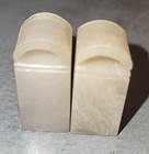 Shoushan Jelly-stone Seal Carving pair 寿山冻石雕印 t4-2 — photo 1