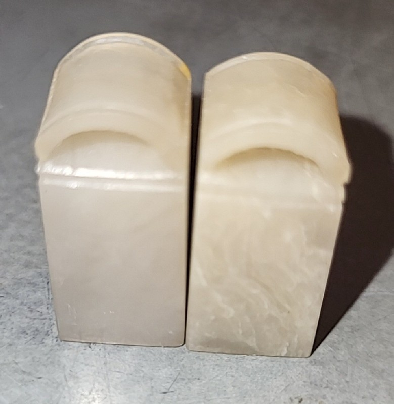 Shoushan Jelly-stone Seal Carving pair 寿山冻石雕印 t4-2