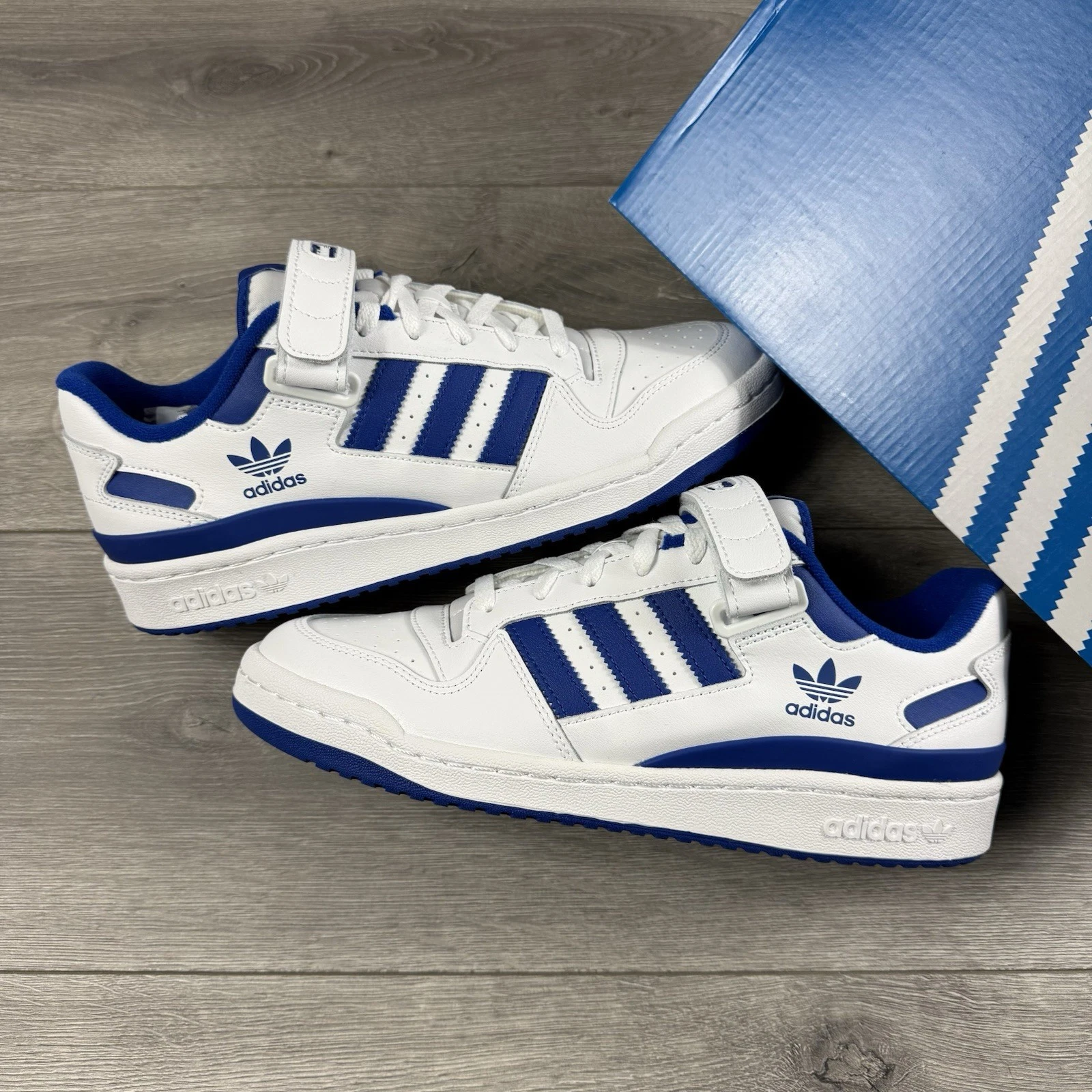 Adidas Originals Forum Low ‘Cloud White / Royal Blue’ - Size UK 12 / EU 47 1/3