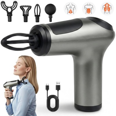 Electric Massage Gun Massagepistole Massager Muscle Massagegerät mit 4 Köpfe
