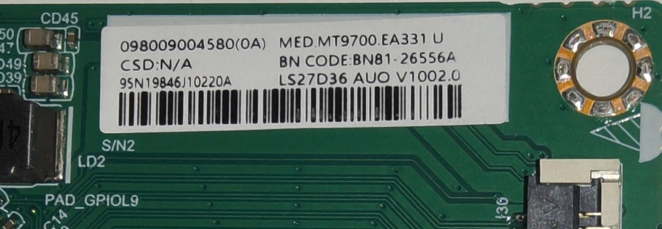 Samsung LS27D366GAEXXY 27 inch curved monitor Replacement Main Board - Image 4 of 4