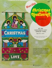 Vintage Bucilla 1644 Christmas is Love Felt Wall Hanging Kit RARE HTF READ