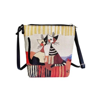Wachtmeister Katze Umhängetasche Sling Purse Damen kleine Handtasche Signare Gobelin