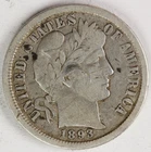 F 1893 O Barber Dime Obverse Damage