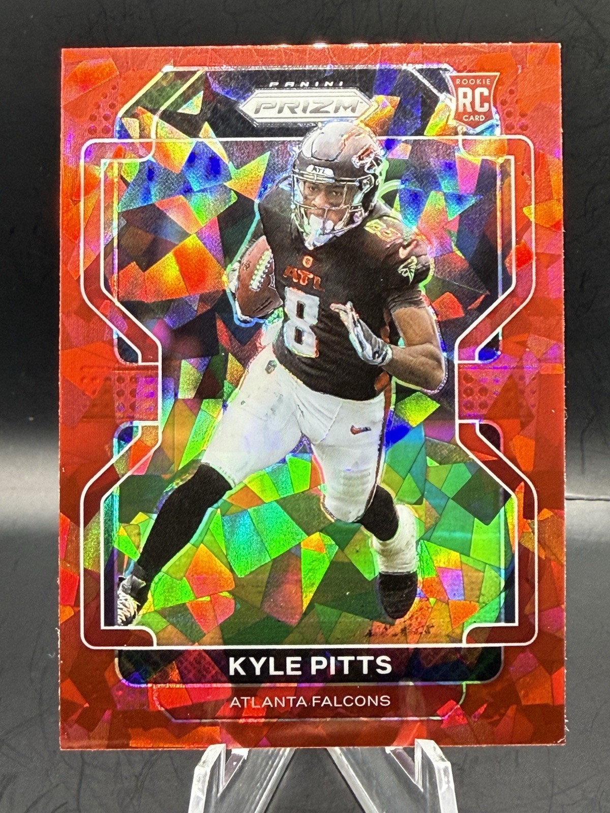 Kyle Pitts 2021 Panini Prizm Red Cracked Ice #341 Rookie RC Falcons