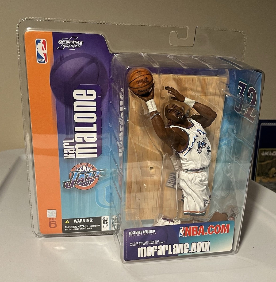 【希少】Mcfarlane NBA KARL MALONE Mcfarlane NBA Series 6 Karl Malone Figure Utah Jazz White Variant