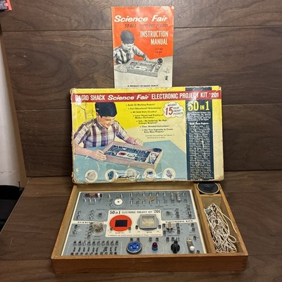 Vintage Radio Shack Science Fair Electronic Project Kit #201 1967 UNTESTED