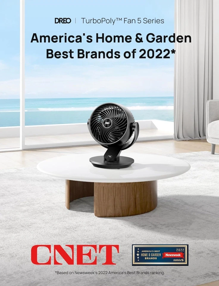 Dreo Desk Fans for Bedroom, 13" Oscillating Air Circulator Table Fan with Remote - Image 3 of 4